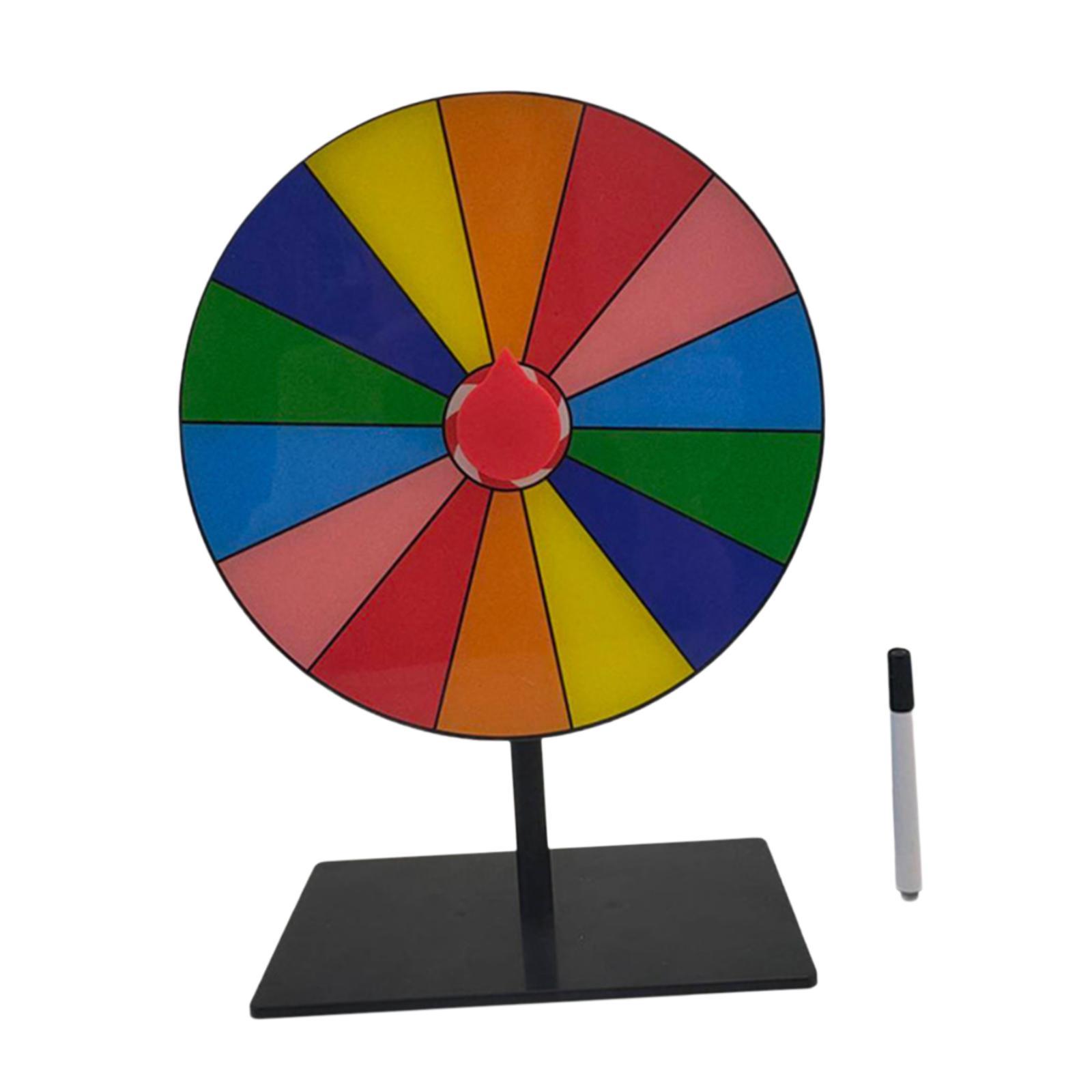 

Tabletop Prize Turntable Set with Erasable Pen Props Learning Game Fortune Wheel