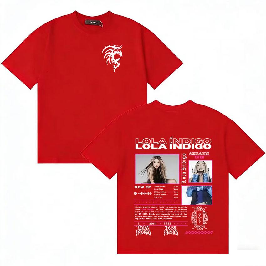 

Hot Sale Tops Singer Lola Tour Indigo 2026 Merch Graphic ONeck Tshirt Unisex Women Retro Fashion T Shirts Cotton Short Sleeve Tees S