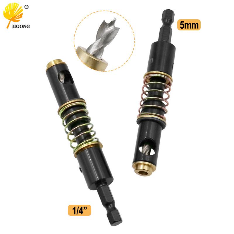 Metric Hex Shank 5MM Hinge Bore Jig - Precise Positioning Woodworking Drill Tool