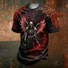 Men's Halloween Printed Short Sleeve Neck T-Shirt Graphic Tee