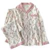 Sweet Doll French Wind Gentle Cloud Cotton Pajamas Women'S Long Sleeves Trousers Two-Piece Set