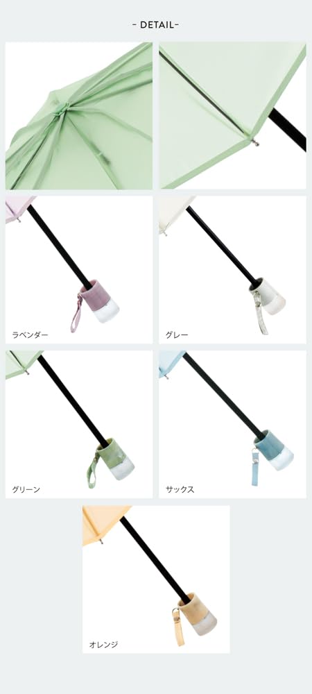 Because Folding Clear Umbrella, Umbrella/Powdery Flora, Mini, GN, B-054678