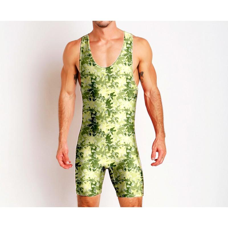 Mens Wrestling Suit One-piece Swimsuit Gym Workout Sports Lightweight Sweat-Absorbing Weightlifting Training