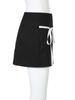 Sweet Basic Patchwork Bandage A-Line Skirt Casual Slim Low-Waisted Mini Skirts Women 2024 Summer Fashion Streetwear Lady