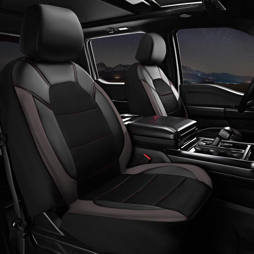 Universal PU Leather Breathable Mesh Car Seat Cushion Cover