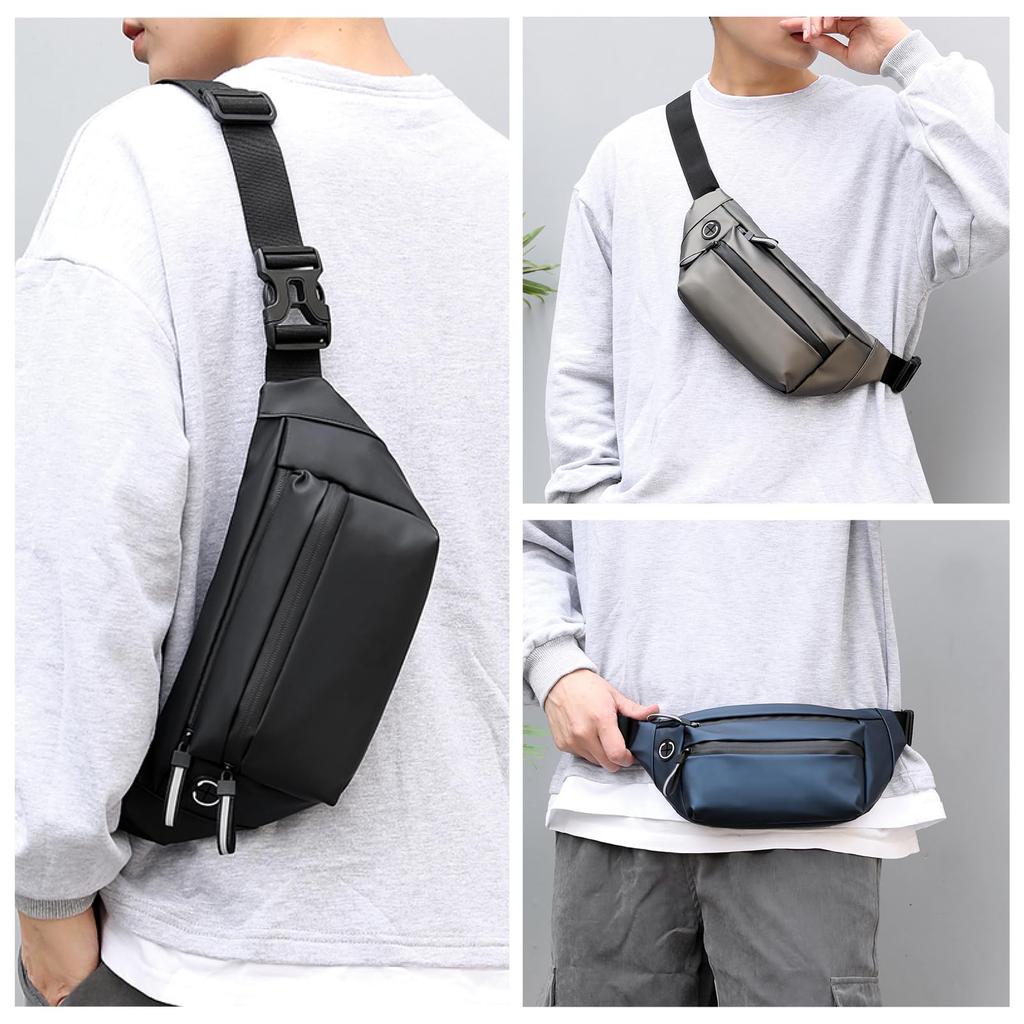 YAPJEB Waist Large with Earphone Multifunctional for and Outdoor Activities Water-Repellent Pouch, Capacity, 3-Way, Lightweight, Hole, Running,