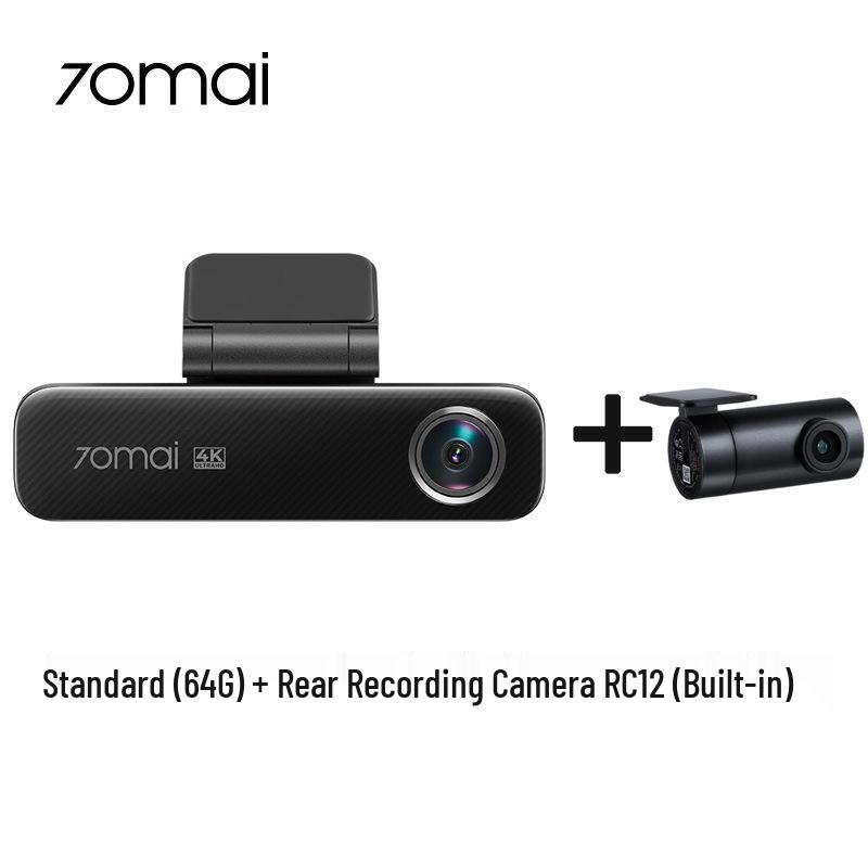 70mai M800 4K Nachtsicht Dashcam: Doppelaufnahme vorne/hinten mit 4G-Fernüberwachung & Parküberwachung.