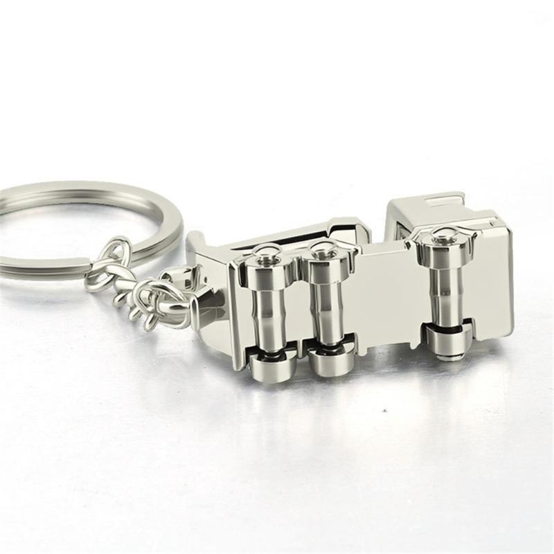 Compact 9.7cm Engineering Vehicle Keyring High Grade Alloy Craftsmanship For Practical And Decorative Use