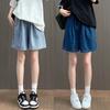 Tencel denim shorts women's summer thin quick-drying pants loose and thin wide-leg women's pants five-point casual pants