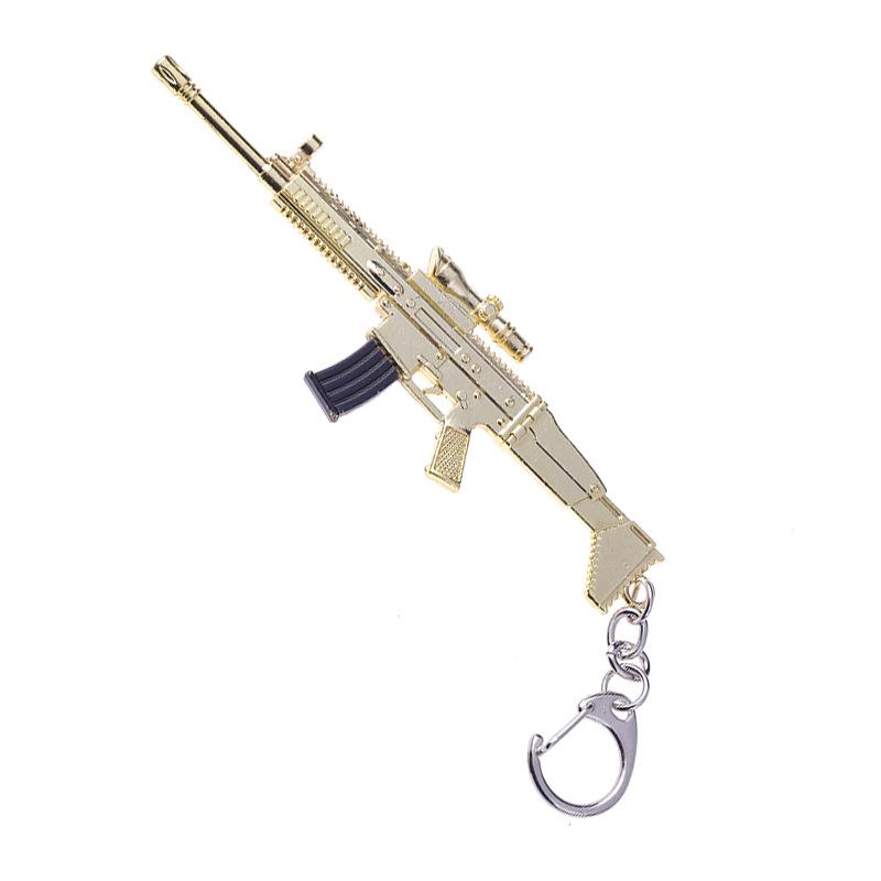 12cm PlayerUnknown's Battlegrounds Chicken Dinner Keychain & Weapon Figurine - Creative Classic Gift