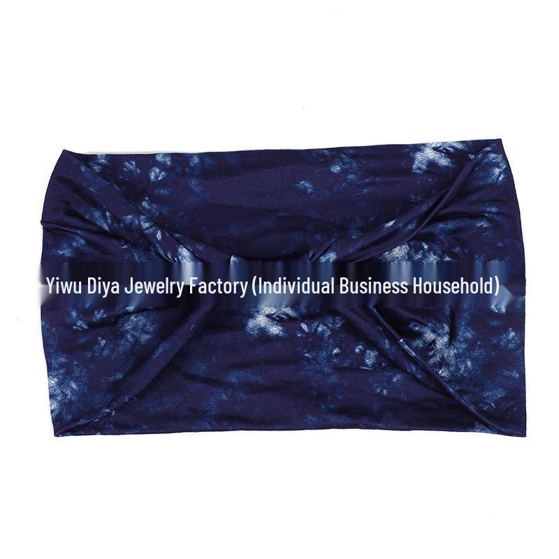 Bohemian Paisley Tie-Dye Wide Knot Headband for Women