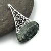 Natural Seraphinite Gemstone 925 Sterling Silver Jewelry Designer Pendant 2.45" AJP-465