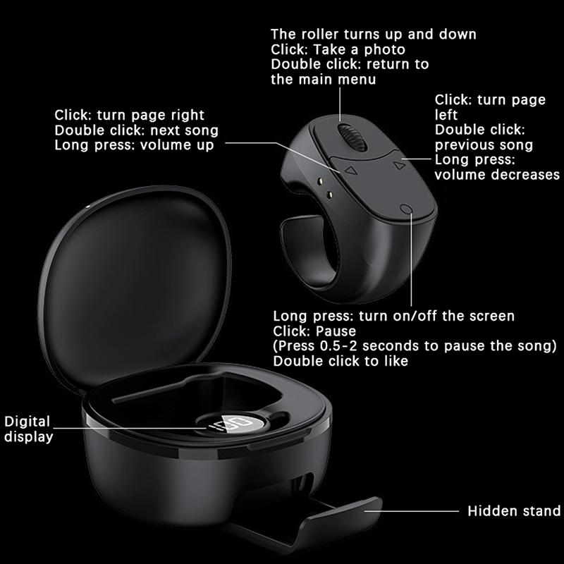 Mausring Fernbedienung Mit Touchpad Smart Automatischer Bildschirm-Klicker Gerät Kontinuierlicher Klicker Scrollring Fernbedienung S