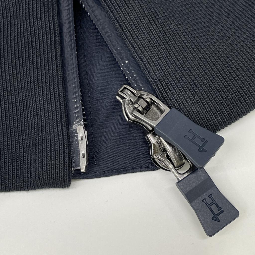 HERNO JC00009UL-50017 Laminar Navy Cotton Hybrid Sweat Zip Hoodie tops 50 NavyUsed