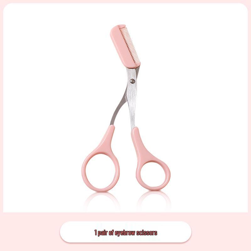 Eyebrow Grooming Kit: Scissors, Comb, Trimmer, Razor, and Tweezer Set for Women.