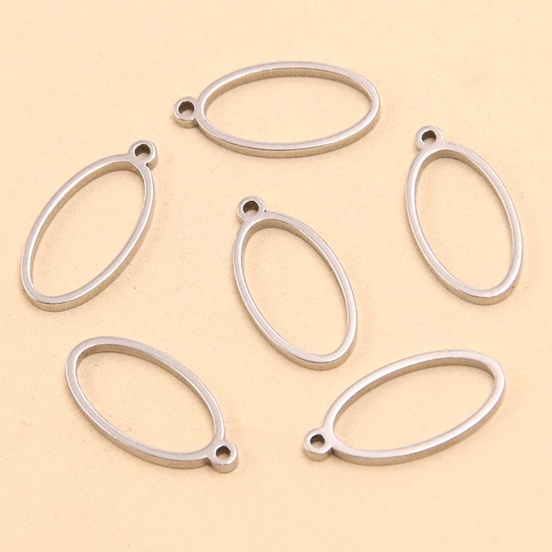 Stainless Steel Geometric Charm Molds: 10 Models & 2 Colors - Pentagram, Rhombus, Circle, Water Drop, Moon Pendants
