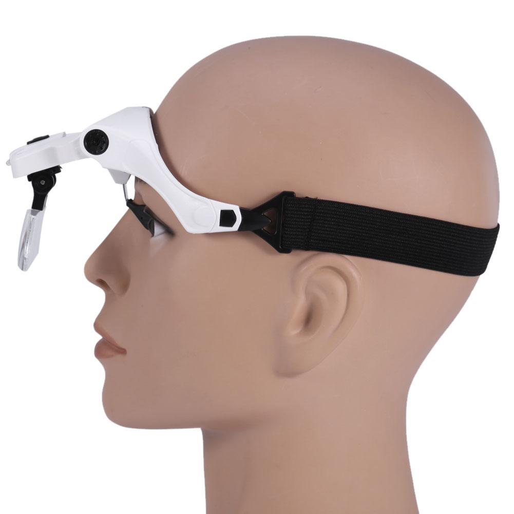 New 5 Lens Headset Magnifier With LED Lights Hand Free Magnifying Glass Eyelash Extension