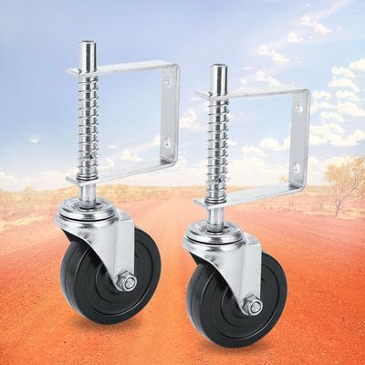 Hot Home Supply Rubber Mute Door Wheel Caster Gate Roller Slider Loaded Gate Wheel Spring Wheel