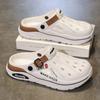 Fashion Summer Men Clogs Non-slip Thick-soled Casual Shoes Outerwear Beach Soft-soled Baotou Slippers Men's Slippers Sandals