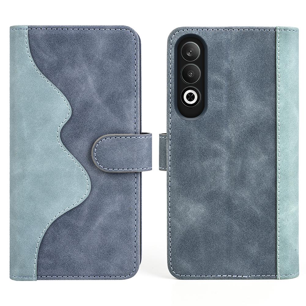 For OnePlus Nord CE4 5G/Oppo K12 Case Wallet Two-Color Splicing Leather Phone Cover