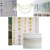 High-quality Star Paper Garland In Gold Silver And Blue For Festive Celebrations