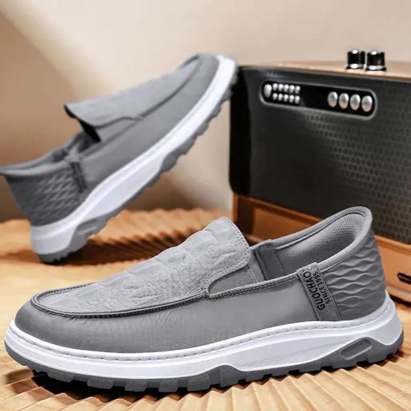 Fashion Men Loafers Ice Silk Breathable Canvas Shoes Fashion Casual Sneakers Comfort Slip-On Loafers Soft Driving Shoes Men Tennis Shoes