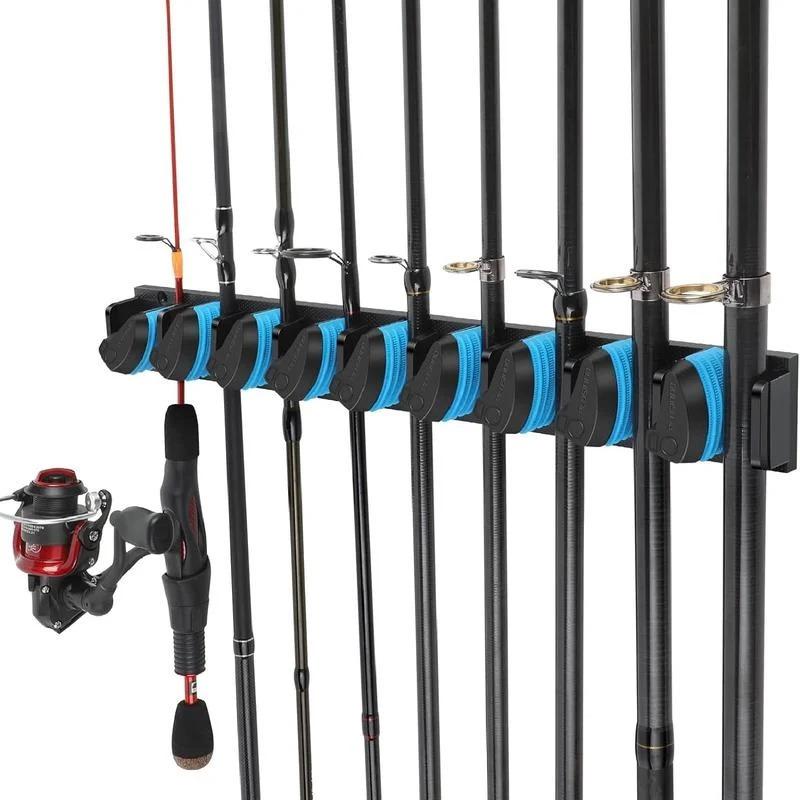 

Wall Mounted Fishing Rod and Gear Storage Rack чёрный/синий