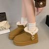 Simple Solid Color Warm Snow Boots for Women, New Thick-soled Thick-soled Thick-velvet Non-slip Snow Cotton Boots for Women In Autumn and Winter 2025