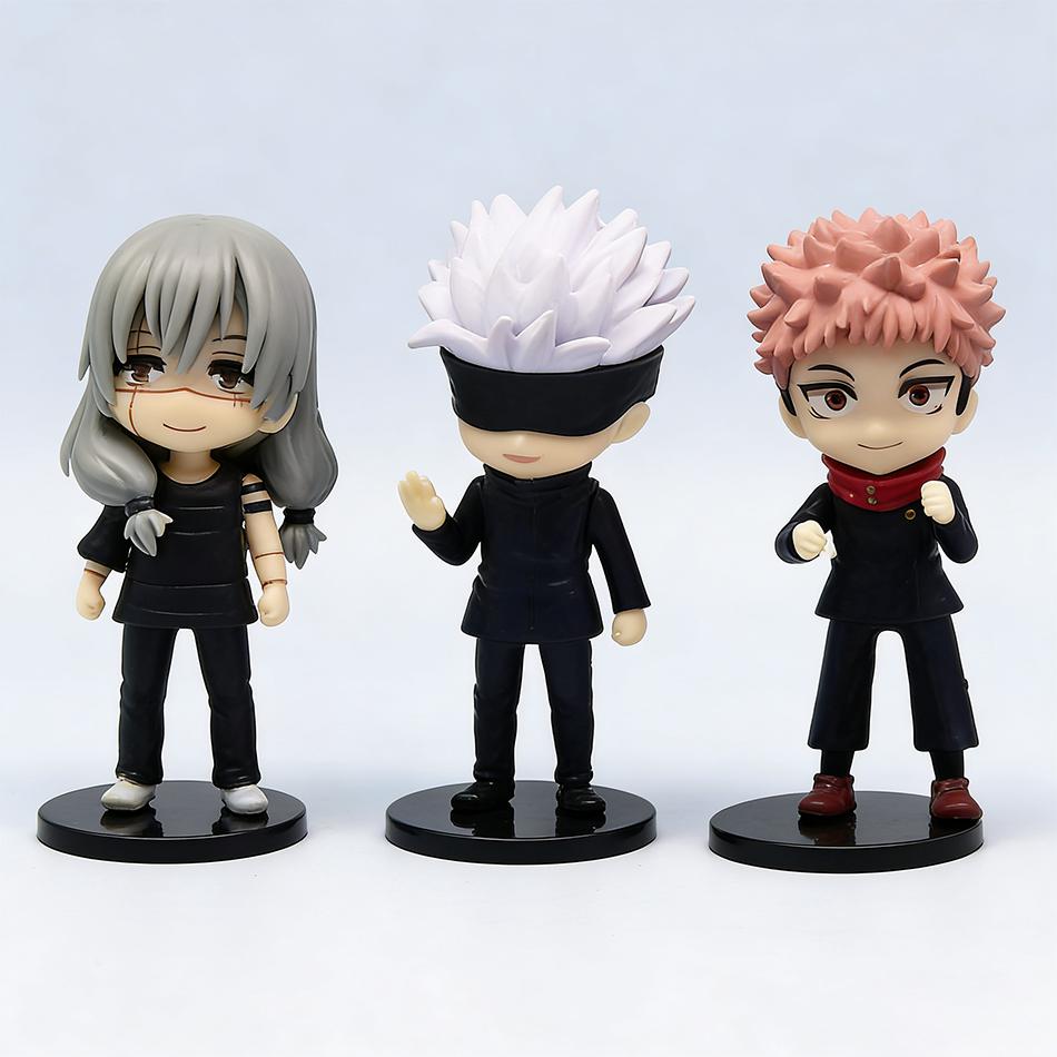 6 יחידות/סט דמויות Jujutsu Kaisen, סאטורו גוג'ו איטאדורי יוז'י דמות פעולה אנימה דגם אספנות צעצועים, מתנת יום הולדת למעריצים