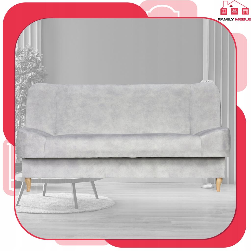 Kanapa sofa Sara rozkładana wersalka spania bonell łóżko Family meble beżowa