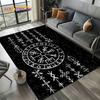 Odin Viking Symbol Valknut Nordic Valhalla Carpet Rug for Living Room Bedroom Home Sofa Decoration,Area Rug Non-slip Floor Mat