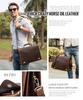 Black Angel Genuine Leather Men's 14-inch Laptop Business Briefcase
