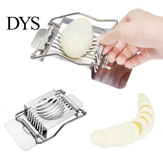 Household Stainless Steel Boiled Egg Slicer Section Cutter Kitchen Supplies