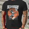 Er ist Rizzin Lustiges Christliches Jesus Liebe Männer T-Shirt vintage Gewaschen Stilvolles Streetwear homme Bequem Vielseitig