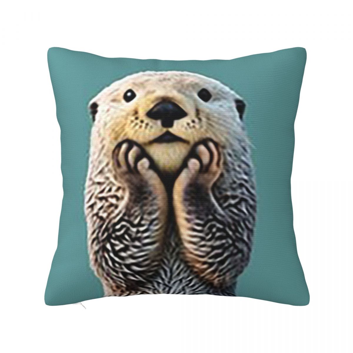 I Love You Like No Otter Square Pillowcase Cushion Cover Pillow Case Throw Pillow Cover for Home Sofa Living Room 12x12Inch