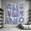 Dreamy Watercolor Rose Wall Tapestry Aesthetic Wall Hanging Printed Fabric Blanket Decorative Tapestries for Bedroom Living Room Home Decor