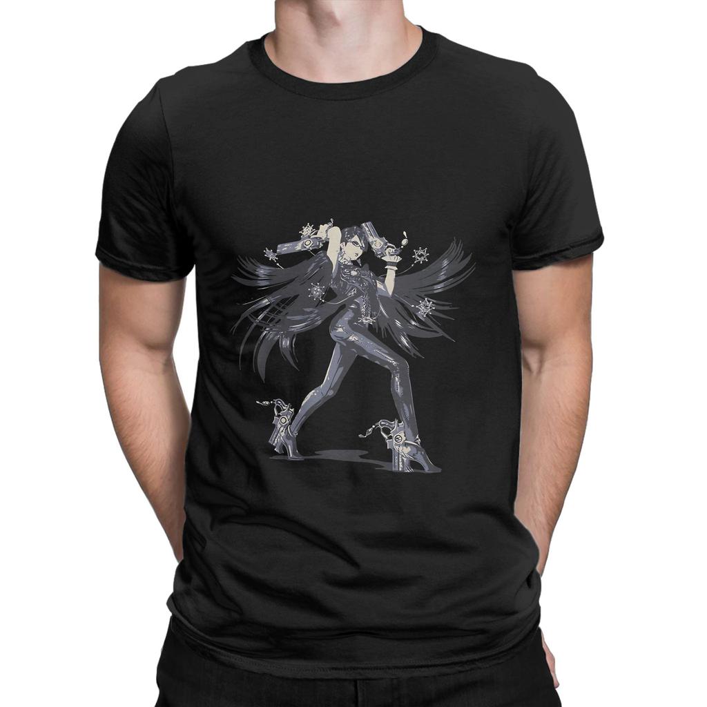 Minimalistisches Bayonetta Lustiges 100% Baumwolle T-Shirt Bayonetta Spiel Oberteile T-Shirts Für Männer