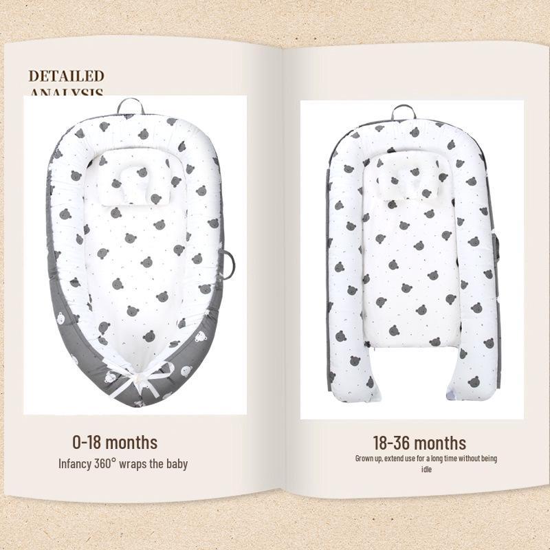 Pure Cotton Portable Anti-Pressure Baby Pillow & Bed Nest