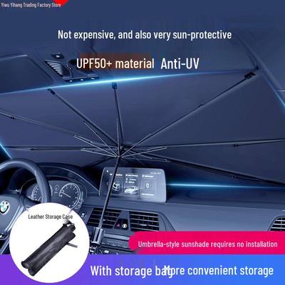 Retractable Car Windshield Sunshade: Folding Sun Protection & Heat Insulation.