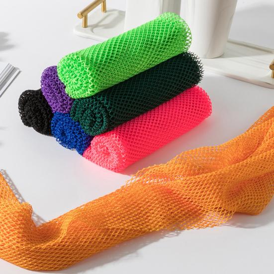 African Exfoliating Mesh Sponge Bath Towel Dual-Sided Exfoliation Gentle Face Body Silky Smooth Skin Towel