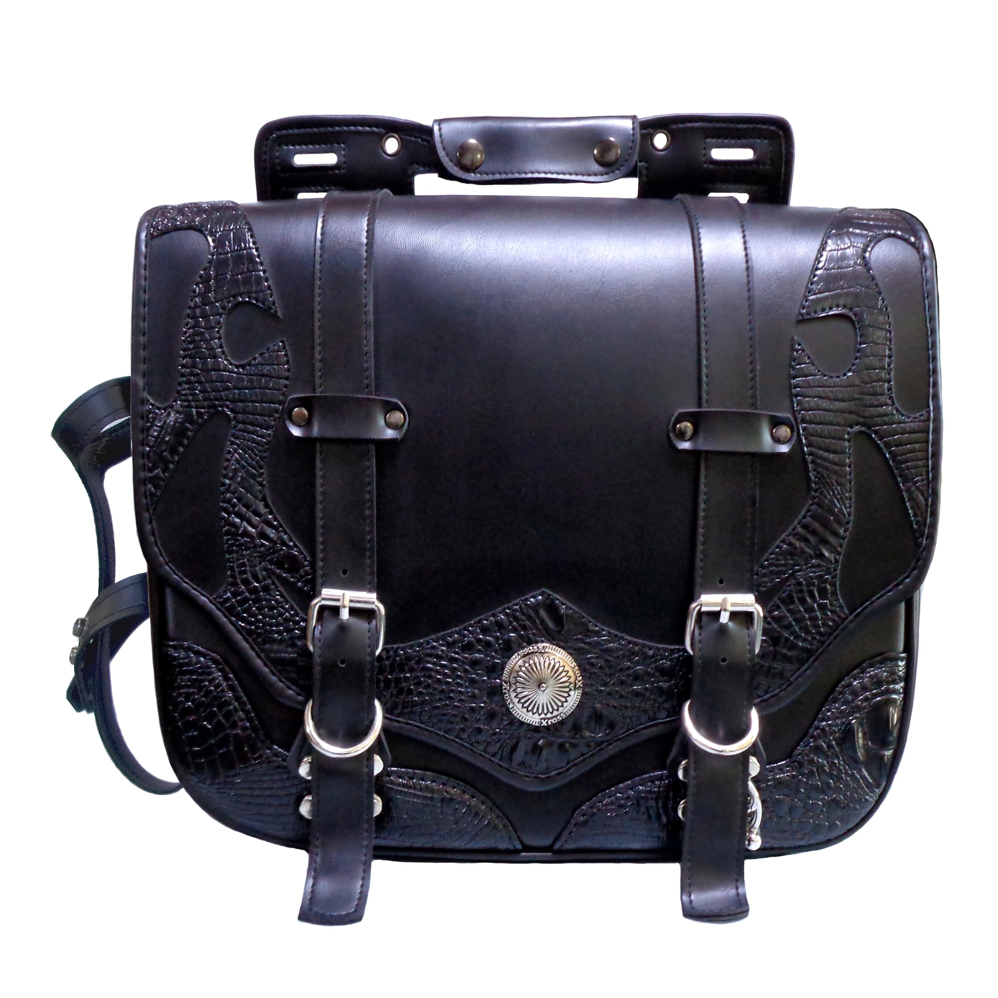 

Xross Motorcycle Side Bag, Saddle Single, YF-201C, Black