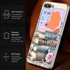 Retro Watercolor Flower Print Case For Samsung Z Flip 8 7 6 5 Luxury Plating Leather Skin Folding Phone Cover For Galaxy Z Flip8 Flip7 Flip6