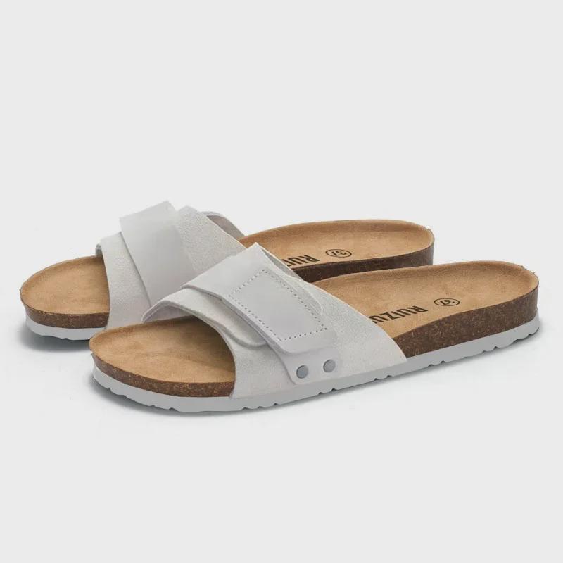 "RUIZUSTOCK Herren Kork Flip Flops – Frosted Strandschuhe für Frühling/Sommer"
