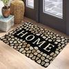 HOME Doormat Pebble Stone Cobblestone Pattern Rug Washable Non Slip Black Floor Mat Inside Outside Front Door Entrance Home