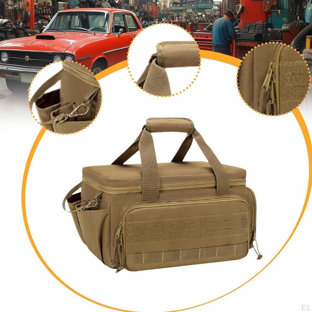 Heavy Duty Tool Bag with Waterproof Base Tote for Home Plumbers Camping