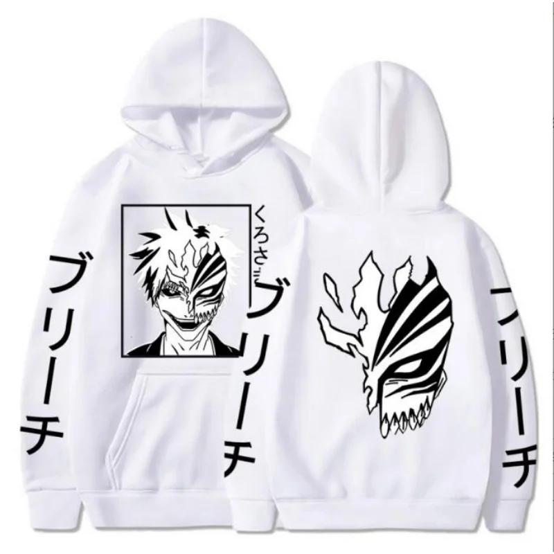 Bleach Anime Zaraki Kenpachi Print Hooded  Prevalent Hoodies Autumn Loose Streetwear Harajuku Unisex Sweatshirt