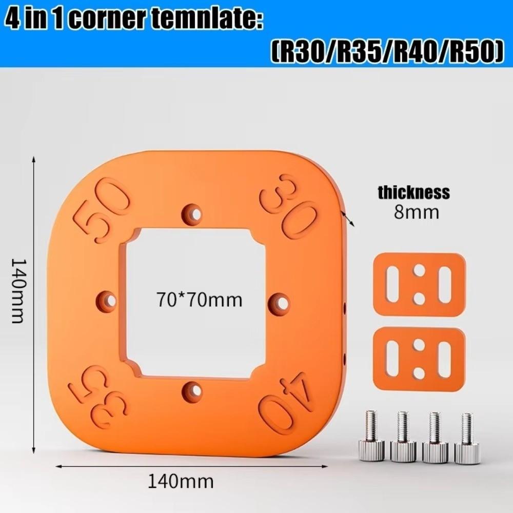 Useful 4 in 1 Arc Angle Positioning Template R10 To R50 Arc Cutting Positioning Template Reusable Woodworking Jig Carpentry