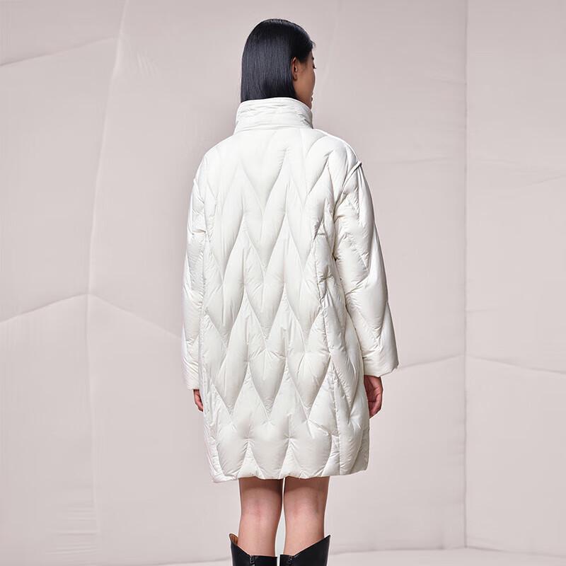 Tanboer Women's Loose-fit Mid-length Stand Collar Down Jacket TB233626