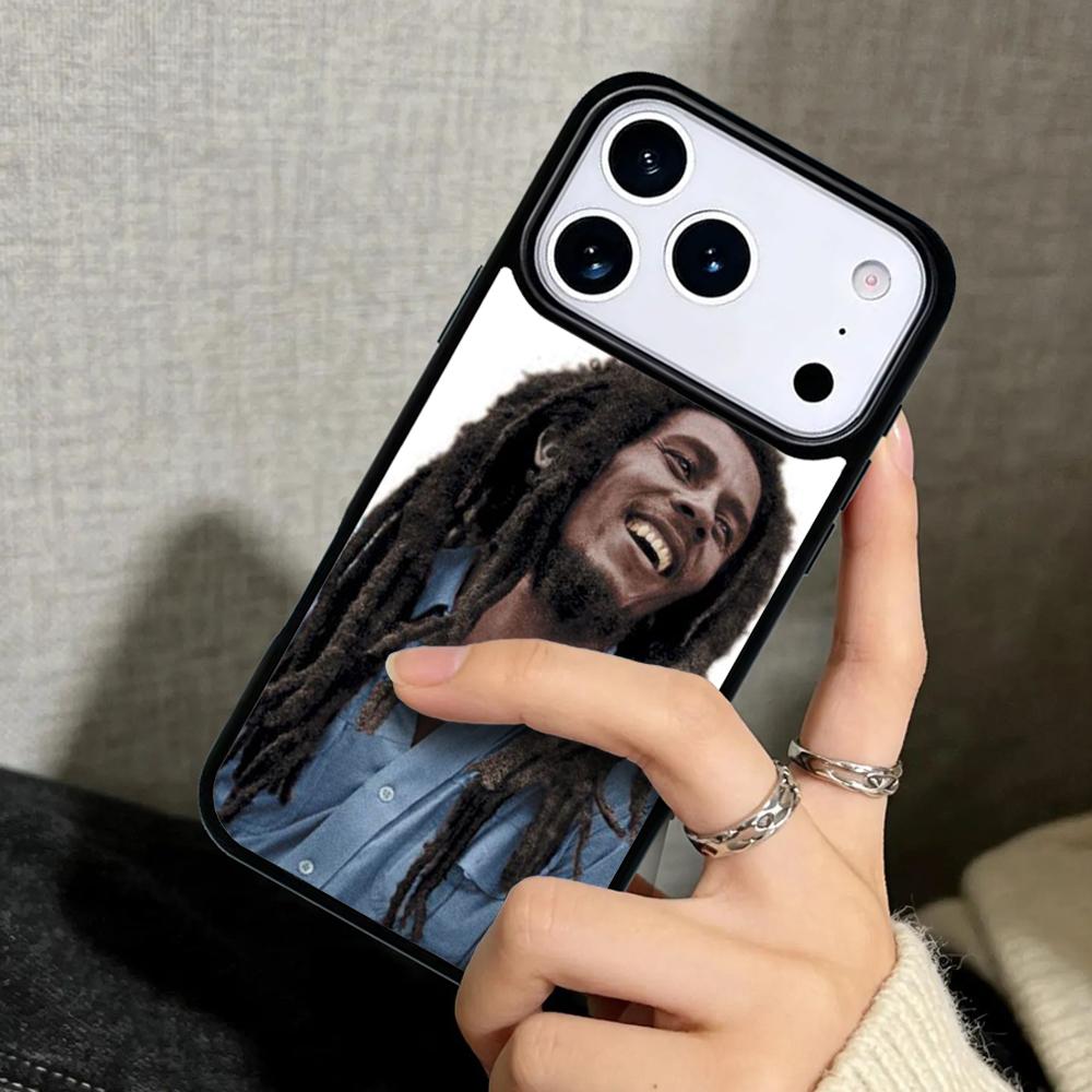 Capa Case for iPhone 17 Air 16 Pro Max 15 Plus 11 13 Mini 14 12 Back Phone Cover Bob Marley Quotes Rasta Reggae
