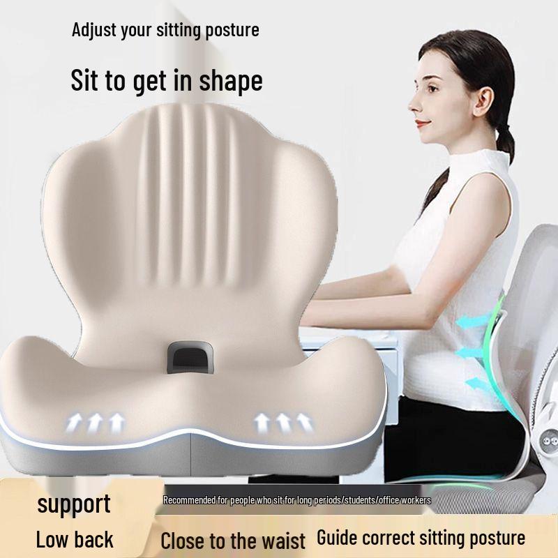 Extra Thick Lumbar Support Cushion - Ideal for Office Chairs and Cars, Relieves Discomfort from Extended Sitting